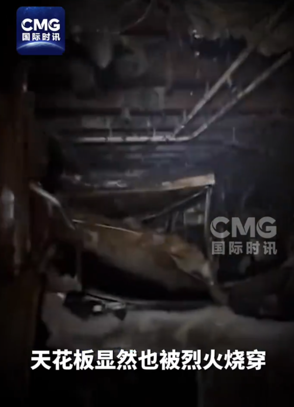 美媒曝光“福特”号航母火灾后画面：比美军公布的严重得多，“天花板都被烧穿了”