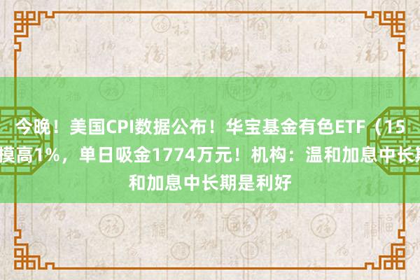 今晚！美国CPI数据公布！华宝基金有色ETF（159876）摸高1%，单日吸金1774万元！机构：温和加息中长期是利好