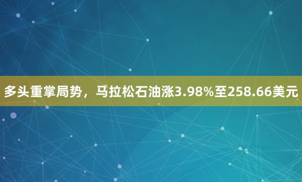 多头重掌局势，马拉松石油涨3.98%至258.66美元