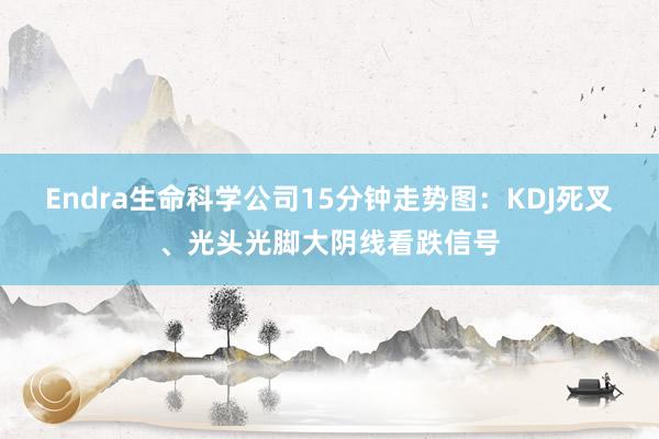 Endra生命科学公司15分钟走势图：KDJ死叉、光头光脚大阴线看跌信号