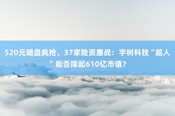 520元暗盘疯抢、37家险资鏖战：宇树科技“超人”能否撑起610亿市值？