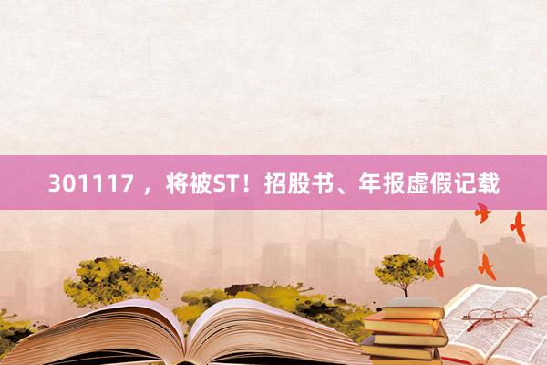 301117 ，将被ST！招股书、年报虚假记载