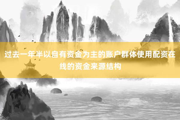过去一年半以自有资金为主的账户群体使用配资在线的资金来源结构