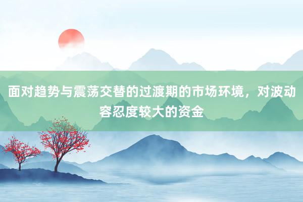 面对趋势与震荡交替的过渡期的市场环境，对波动容忍度较大的资金