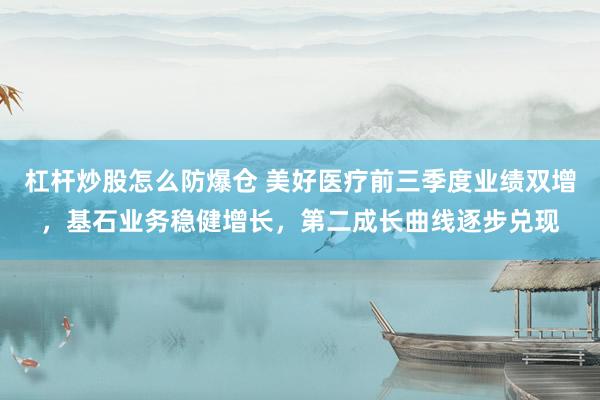 杠杆炒股怎么防爆仓 美好医疗前三季度业绩双增,基石业务稳健增长,第二成长曲线逐步兑现